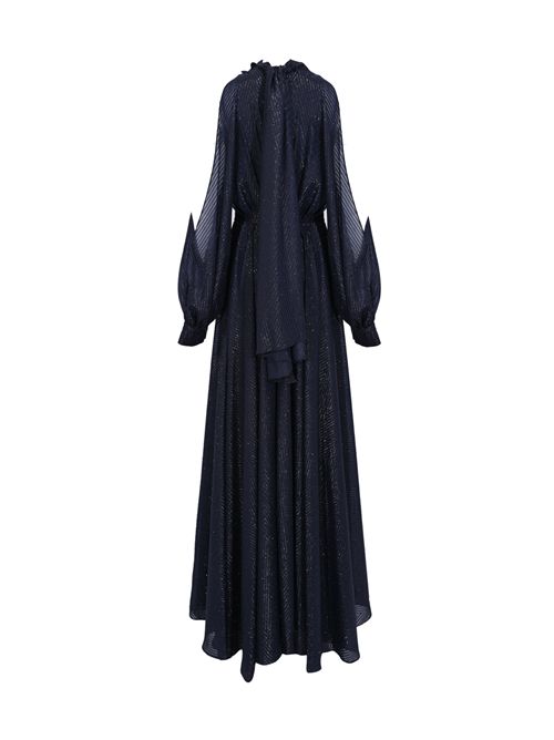 Abito lungo Vinka 99140 in tessuto effetto seta TARIK EDIZ | 99140NAVY